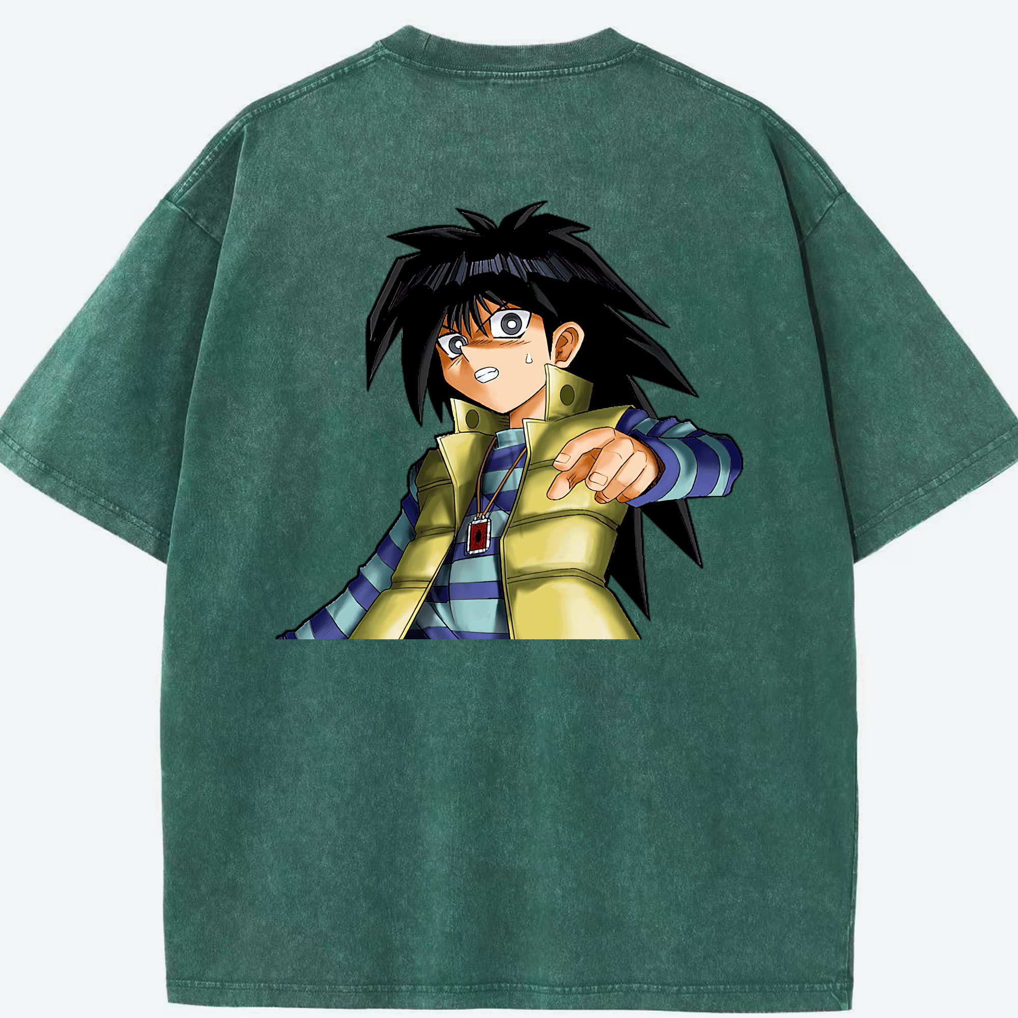 （画像用） 遊☆戯☆王 Yu-Gi-Oh! 綿100% ヴィンテージ風 半袖Tシャツ（背面プリント）